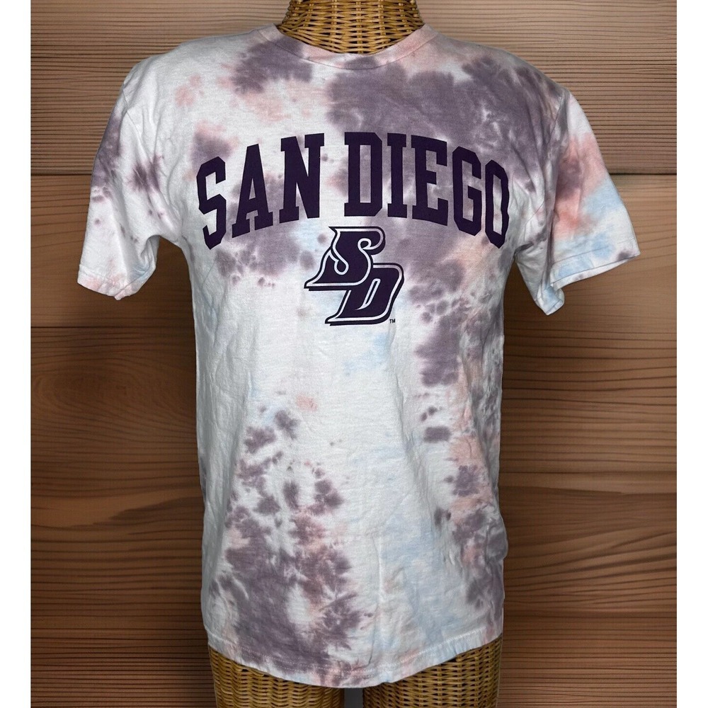 San Diego Toreros -  Blue 84 - Tie Dye Women's Short Sleeve Shirt Size Medium